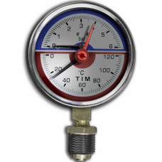 Термоманометр радиальный, TIM, 4 бар, арт.: Y-80-4bar