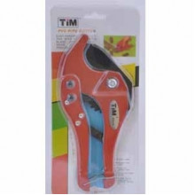 Ножницы для пластиковых труб TIM, Ф 6 - 42 мм, красные